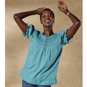 NWT Sundance Lodi Top Brittany Blue Blouse Women’s Medium